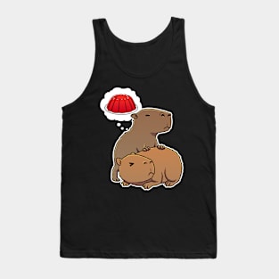 Capybara hungry for Red Jello Tank Top